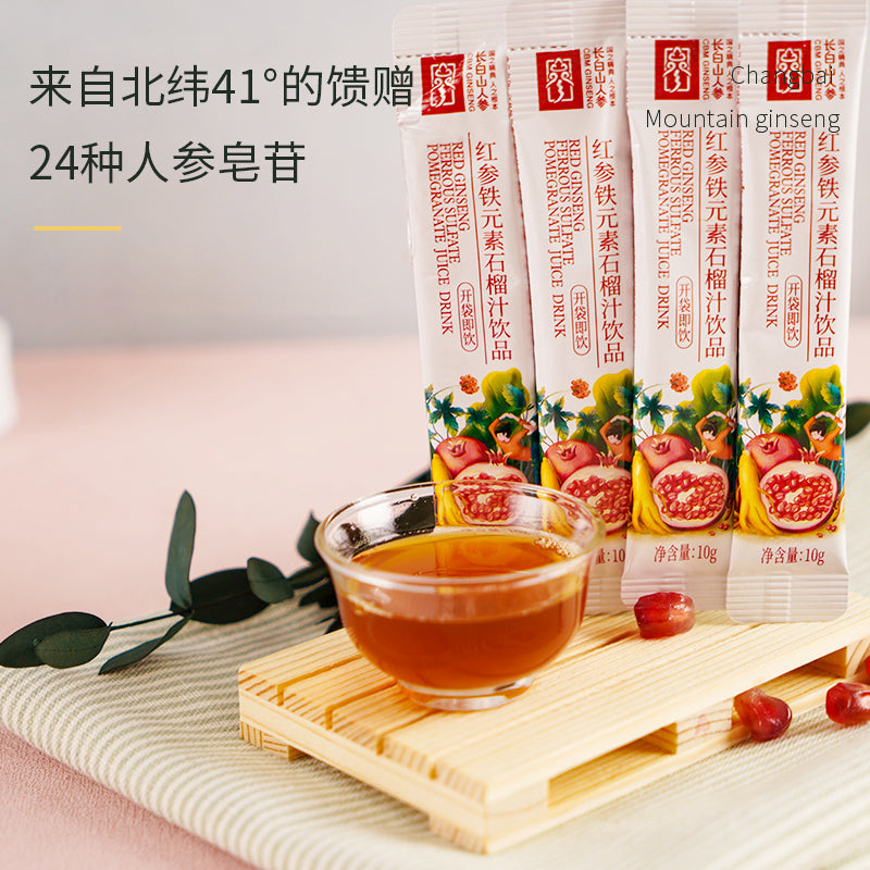 Red Ginseng Iron-Infused Pomegranate Juice Drink