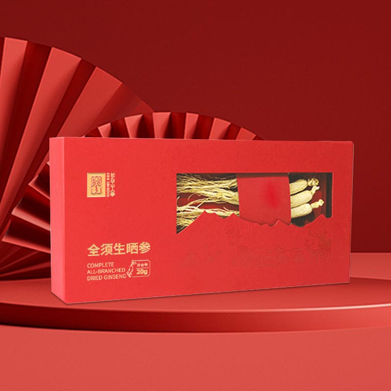 Sun-Dried Whole Ginseng, 20g Boxed - Changbai Mountain Ginseng