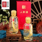 Traditional Chinese Baijiu Soaked with Fresh Changbai Mountain Ginseng，100 ml per Bottle CBM Ginseg.