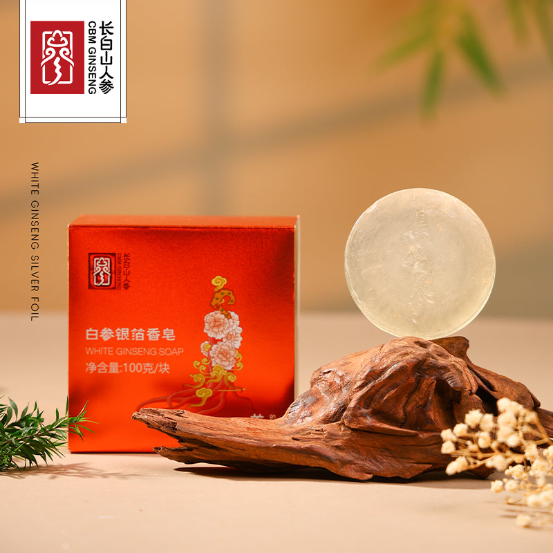 White Ginseng Silver Foil Soap