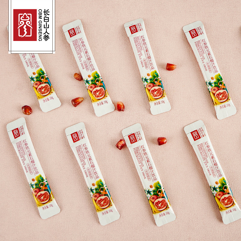 Red Ginseng Iron-Infused Pomegranate Juice Drink