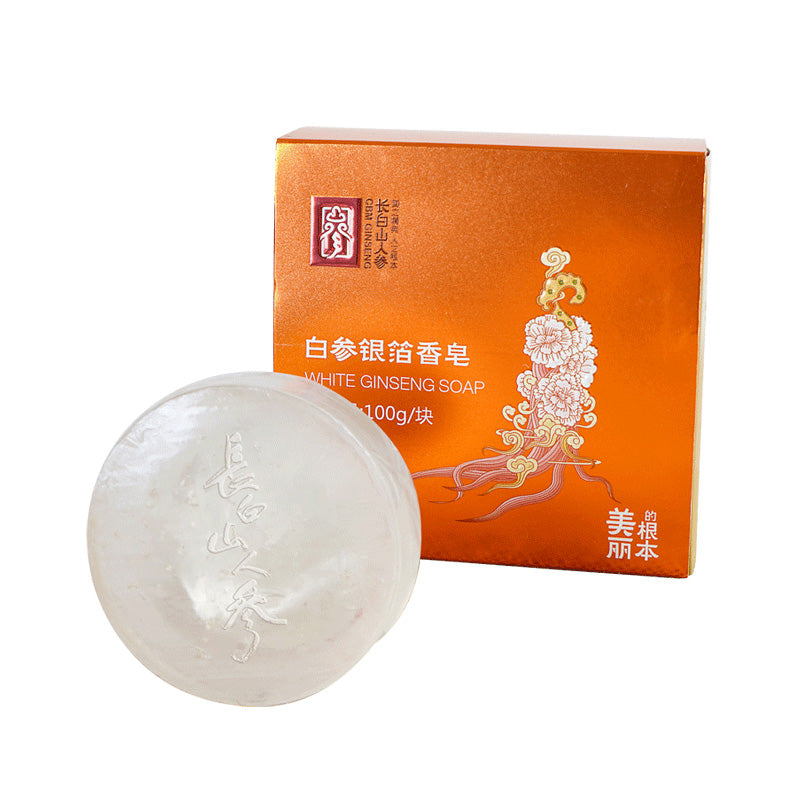 White Ginseng Silver Foil Soap