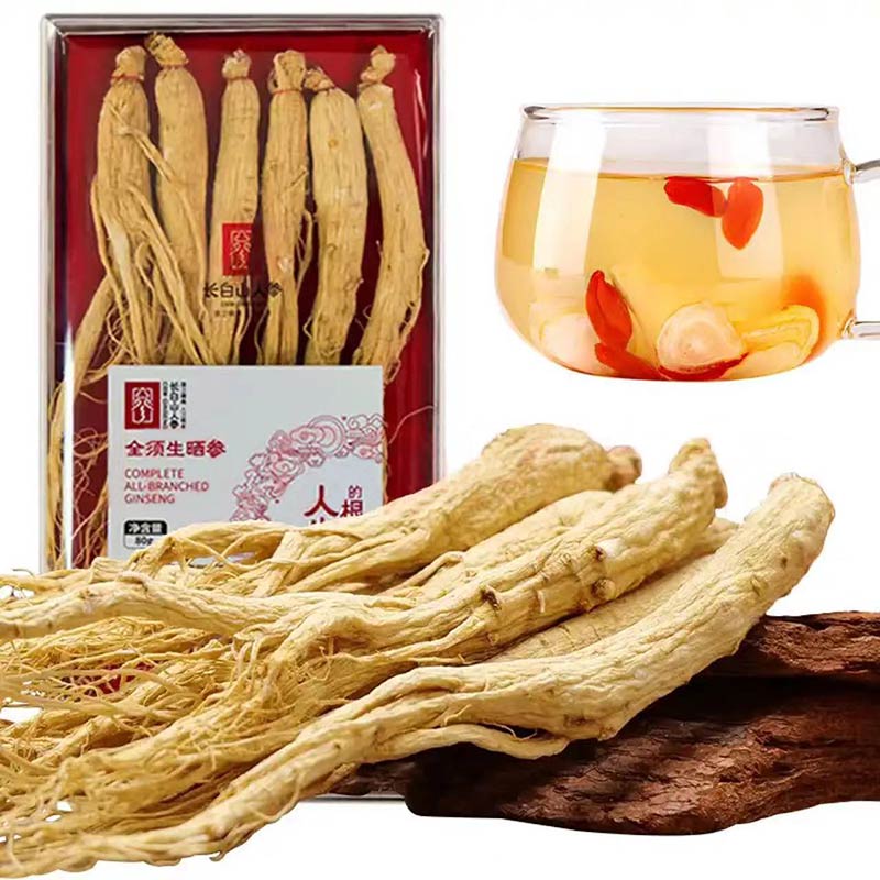 Sun-Dried Whole Ginseng, 20g Boxed - Changbai Mountain Ginseng